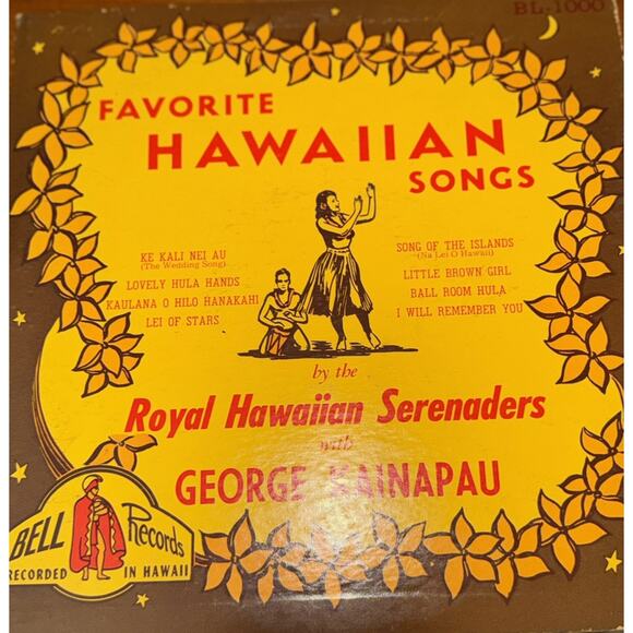 GEORGE KAINAPAU ROYAL HAWAIIAN SERENADERS. FAVORITE SONGS . 10 INCH LP VG.+ - Picture 1 of 5